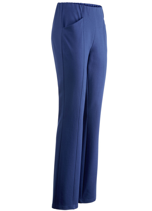 Hosen in Schlupfform - Jerseyhose mit ausgestellter Fußweite, in Größe 018 bis 054, in Farbe SCHWARZ Ansicht 8