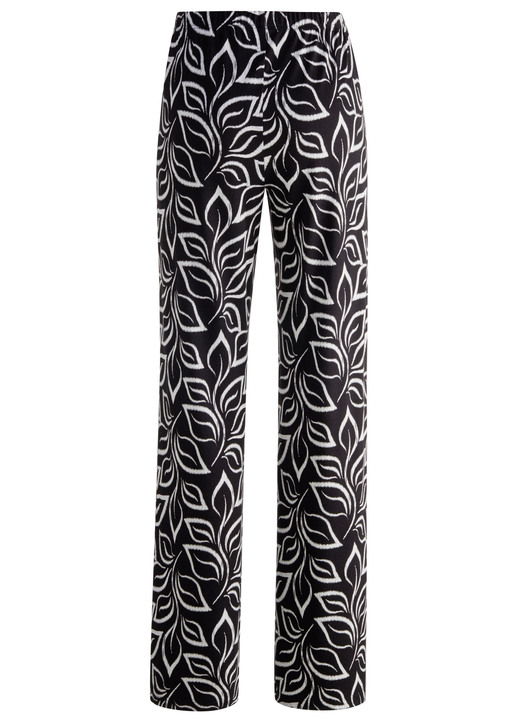 Hosen in Schlupfform - Hose in bequemer Weite, in Größe 018 bis 054, in Farbe SCHWARZ-WEISS Ansicht 2