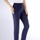 Hosen in Schlupfform - Knöchellange Hose mit angeschnittenem Bund – Farbe MARINE – Ansicht 3 Hosen in Schlupfform - Knöchellange Hose mit angeschnittenem Bund, in Größe 018 bis 052, in Farbe BEIGE – Farbe MARINE – Ansicht 3