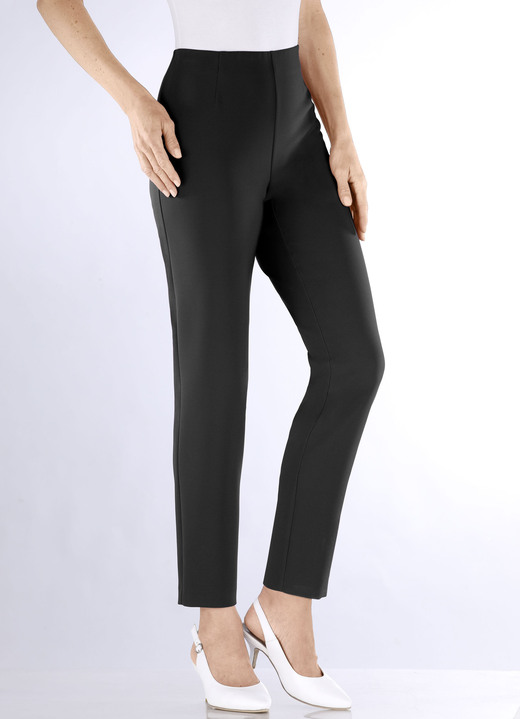 Hosen in Schlupfform - Knöchellange Hose mit angeschnittenem Bund, in Größe 018 bis 052, in Farbe SCHWARZ Ansicht 3
