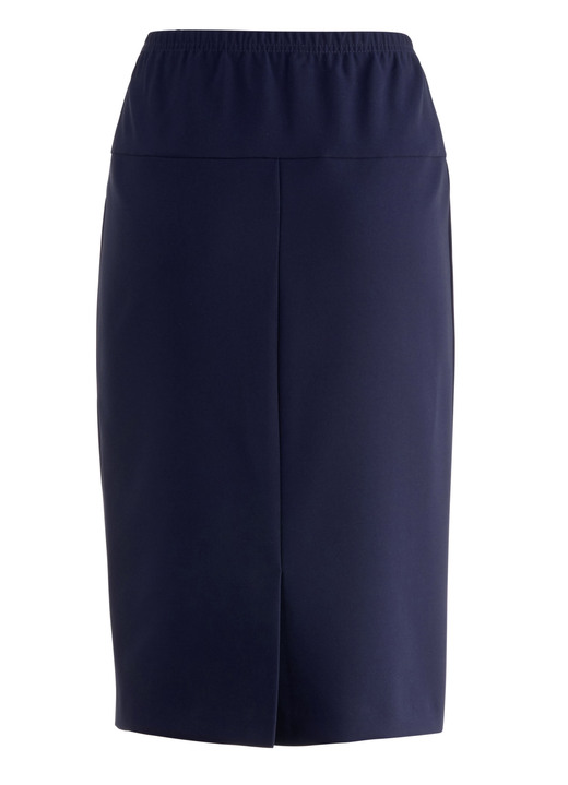 Uni - Rock in gerader Schnittführung Ansicht 3 Uni - Rock in gerader Schnittführung, in Größe 036 bis 054, in Farbe MARINE Ansicht 3