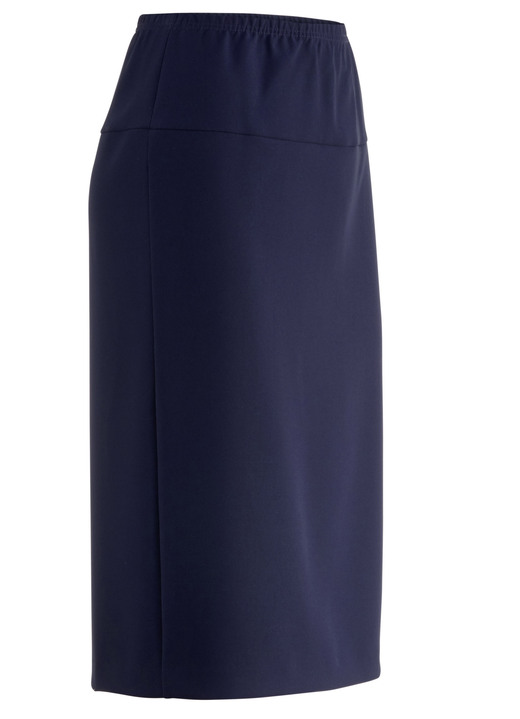 Uni - Rock in gerader Schnittführung, in Größe 036 bis 054, in Farbe MARINE Ansicht 2