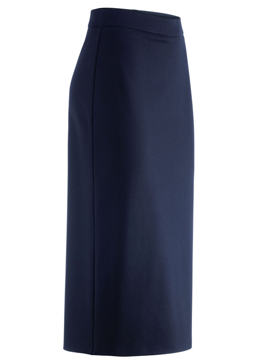 Uni - Rock in schmaler Schnittführung, in Größe 018 bis 054, in Farbe HELLGRAU MELIERT Ansicht 6