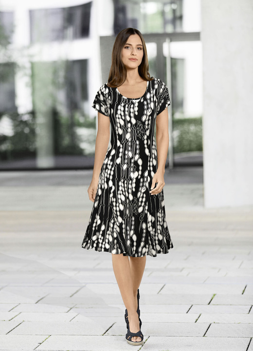 Kleider - Kleid in Premium Qualität Kleider - Kleid in Premium Qualität, in Größe 036 bis 552, in Farbe SCHWARZ-ECRU