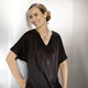 Anlassblusen - Poncho-Tunika mit Ziersteinen – Farbe SCHWARZ – Ansicht 1 Anlassblusen - Poncho-Tunika mit Ziersteinen, in Größe 036 bis 054, in Farbe SCHWARZ – Farbe SCHWARZ – Ansicht 1
