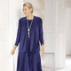Abendmode - Kleid in Premium-Qualität – Farbe BLAU – Ansicht 3 Abendmode - Kleid in Premium-Qualität, in Größe 036 bis 054, in Farbe BLAU – Farbe BLAU – Ansicht 3