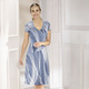 Abendmode - Kleid in Premium Qualität, in Größe 036 bis 054, in Farbe BLAU-ECRU – Farbe BLAU-ECRU – Ansicht 3