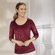 Anlassblusen - Funkelnde Shirt-Tunika  – Farbe BORDEAUX Anlassblusen - Funkelnde Shirt-Tunika , in Größe 036 bis 054, in Farbe ROYALBLAU