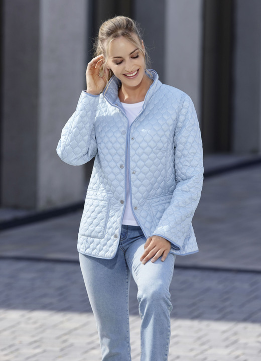 Kurz - Wendejacke mit Knopfleiste Ansicht 6 Kurz - Wendejacke mit Knopfleiste, in Größe 036 bis 052, in Farbe ROSÉ/ROSÉ-WEISS Ansicht 6