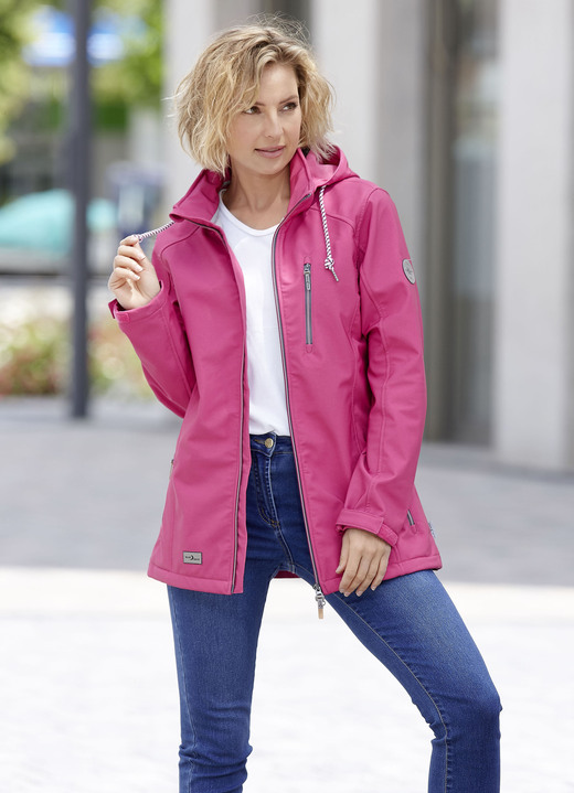 Damenmode - Funktionsjacke mit abnehmbarer Kapuze Damenmode - Funktionsjacke mit abnehmbarer Kapuze, in Größe 036 bis 052, in Farbe PINK