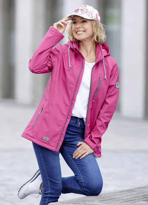 Kurz - Funktionsjacke mit abnehmbarer Kapuze Ansicht 2 Kurz - Funktionsjacke mit abnehmbarer Kapuze, in Größe 036 bis 052, in Farbe PINK Ansicht 2