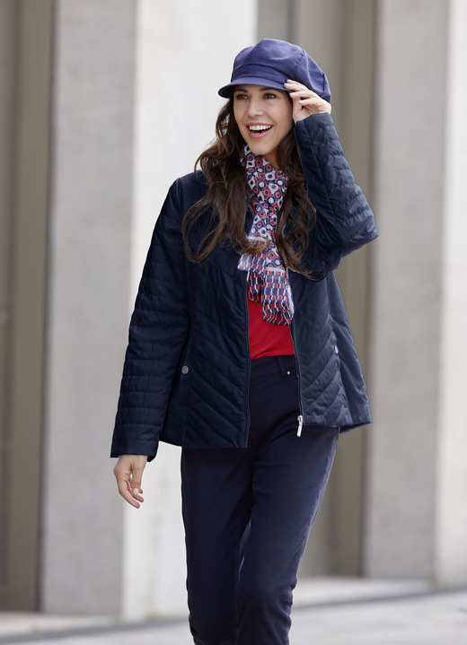 Kurz - Jacke mit Reißverschlussleiste Kurz - Jacke mit Reißverschlussleiste, in Größe 036 bis 052, in Farbe MARINE