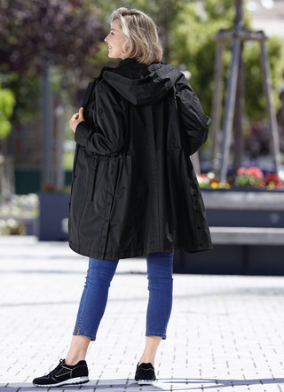 Funktions-Kurzmantel mit abnehmbarer Kapuze