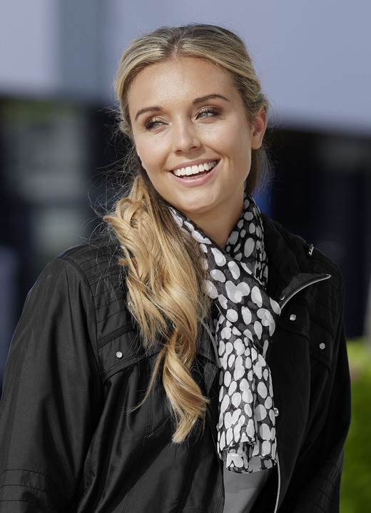 - Schal mit Fantasiedessin, in Farbe SCHWARZ-NATURWEISS Ansicht 2