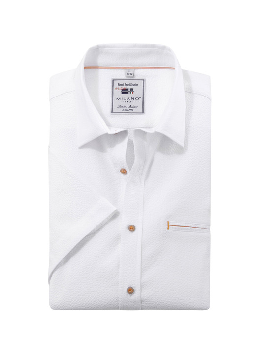 Kurzarm - Seersucker Hemd von 