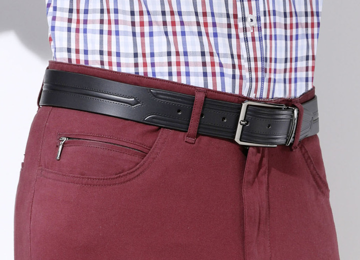 Gürtel - GINO GALANTE Herren-Gürtel inkl. Box, zum Kürzen, 4 cm breit, in Farbe SCHWARZ Ansicht 2