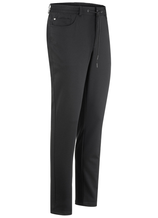 Hosen - Superstretch-Hose mit Gummibund in 3 Farben, in Größe 024 bis 062, in Farbe SCHWARZ Ansicht 2