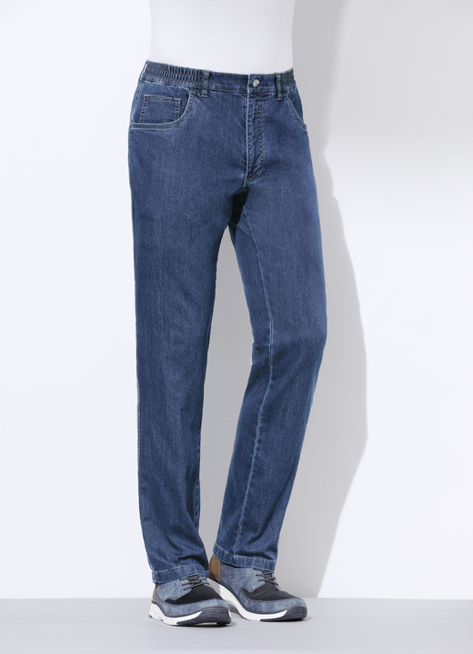 Jeans - Jeans mit Gummibund in 3 Farben Jeans - Jeans mit Gummibund in 3 Farben, in Größe 024 bis 062, in Farbe JEANSBLAU