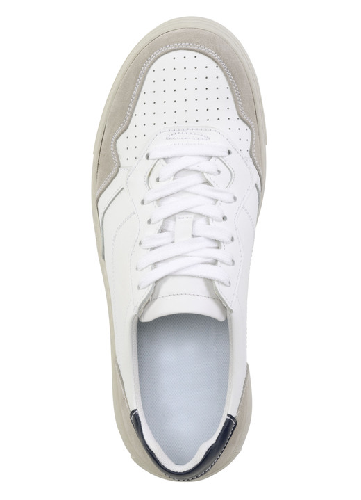 Slipper & Schnürschuhe - GINO GALANTE Sneaker teilweise mit Zierlochung Ansicht 2 Slipper & Schnürschuhe - GINO GALANTE Sneaker teilweise mit Zierlochung, in Größe 040 bis 046, in Farbe WEISS-GRAU-BLAU Ansicht 2