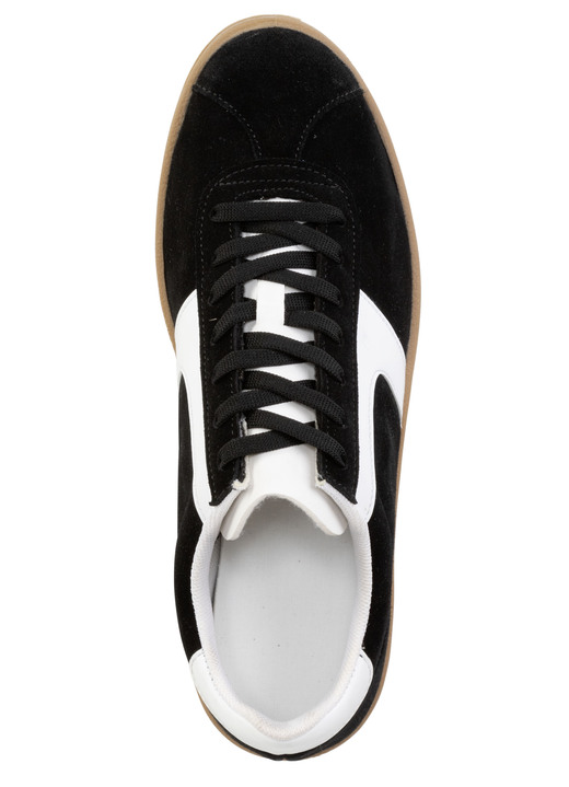 Slipper & Schnürschuhe - Sneaker aus Veloursleder mit Nappa-Besätzen und gepolstertem Schaftrand, in Größe 040 bis 046, in Farbe TAUPE Ansicht 5