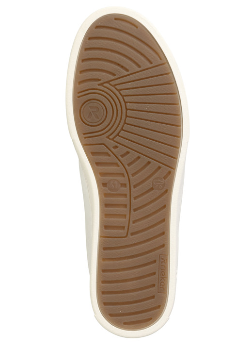 Slipper & Schnürschuhe - Rieker Sneaker aus weichem Nappaleder, in Größe 040 bis 047, in Farbe WEISS-CAMEL Ansicht 3