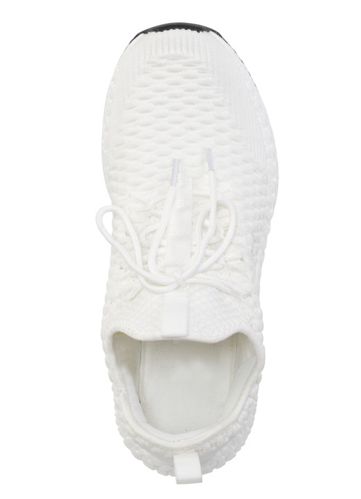 Slipper & Schnürschuhe - Schnür-Sneaker aus strukturiertem Textilmaterial, in Größe 040 bis 046, in Farbe WEISS Ansicht 2