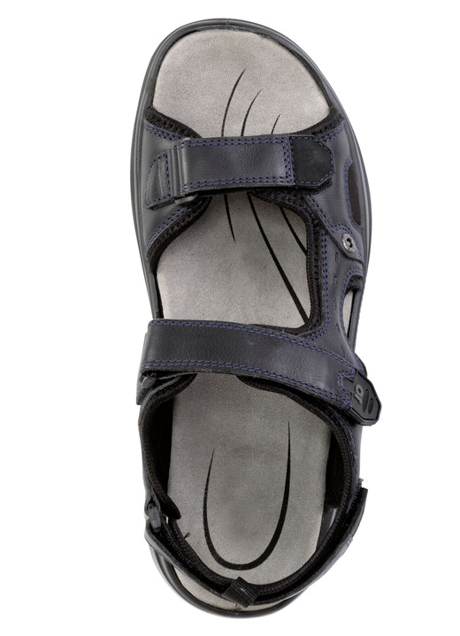 Sandalen & Pantoletten - GINO GALANTE Trekking-Sandale aus Nappaleder und Textilmaterial, in Größe 040 bis 047, in Farbe DUNKELBLAU-SCHWARZ Ansicht 2