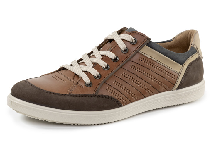 Schuhe - GINO Galante Sneaker mit Kontrast-Besätzen und Zierlochung, in Größe 040 bis 047, in Farbe BLAU Ansicht 8