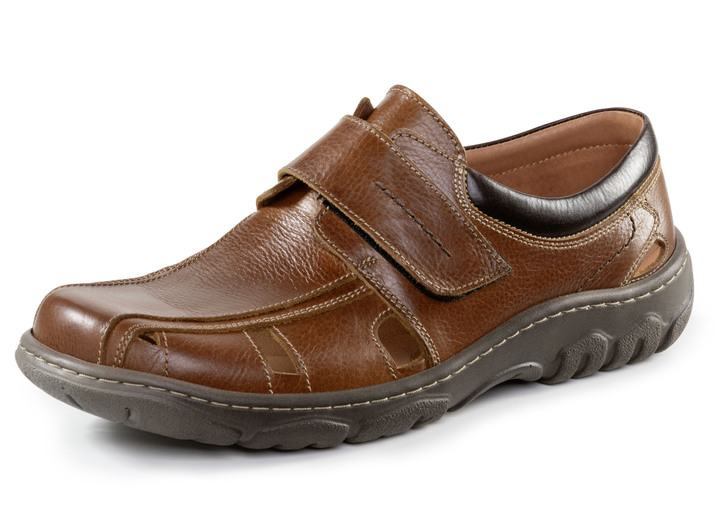 Slipper & Schnürschuhe - GINO GALANTE Slipper aus genarbtem Rind-Nappaleder, in Größe 040 bis 046, in Farbe SCHWARZ Ansicht 4