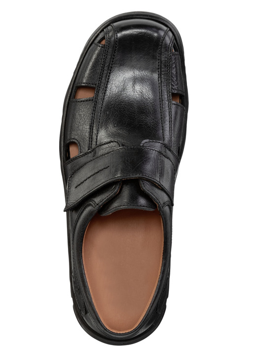 Slipper & Schnürschuhe - GINO GALANTE Slipper aus genarbtem Rind-Nappaleder, in Größe 040 bis 046, in Farbe SCHWARZ Ansicht 2