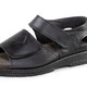 Sandalen & Pantoletten - Bequeme Herren-Sandalen, Weite K, mit anatomisch geformtem Fußbett, in Größe 040 bis 048, in Farbe SCHWARZ – Farbe SCHWARZ – Ansicht 1
