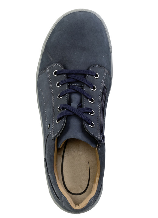 Slipper & Schnürschuhe - GINO GALANTE Schnürschuh aus bestem Rind-Nubukleder, in Größe 040 bis 050, in Farbe MARINE Ansicht 2