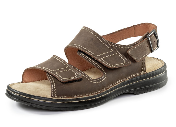 Sandalen & Pantoletten - GINO GALANTE Sandale aus gefettetem, schattiertem Rind-Nubukleder Ansicht 4 Sandalen & Pantoletten - GINO GALANTE Sandale aus gefettetem, schattiertem Rind-Nubukleder, in Größe 040 bis 047, in Farbe JEANS Ansicht 4