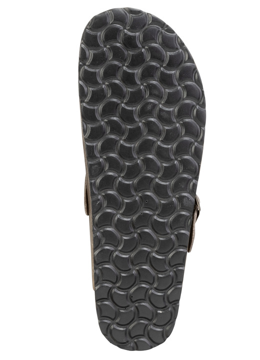 Sandalen & Pantoletten - GINO GALANTE Clog aus schattiertem, genarbtem Rindleder, in Größe 040 bis 047, in Farbe SCHWARZ Ansicht 6