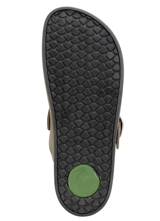 Sandalen & Pantoletten - Mubb Clog aus bestem Rind-Veloursleder, in Größe 040 bis 046, in Farbe DUNKELTAUPE Ansicht 3