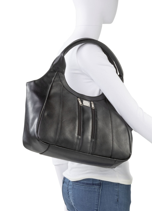 Taschen - Laurina, Tasche, Damen, aus Leder, in Farbe SCHWARZ Ansicht 3