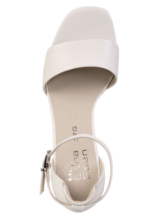 Sandaletten & Pantoletten - ELENA EDEN Sandalette aus bestem Nappaleder, in Größe 036 bis 042, in Farbe ECRU Ansicht 2