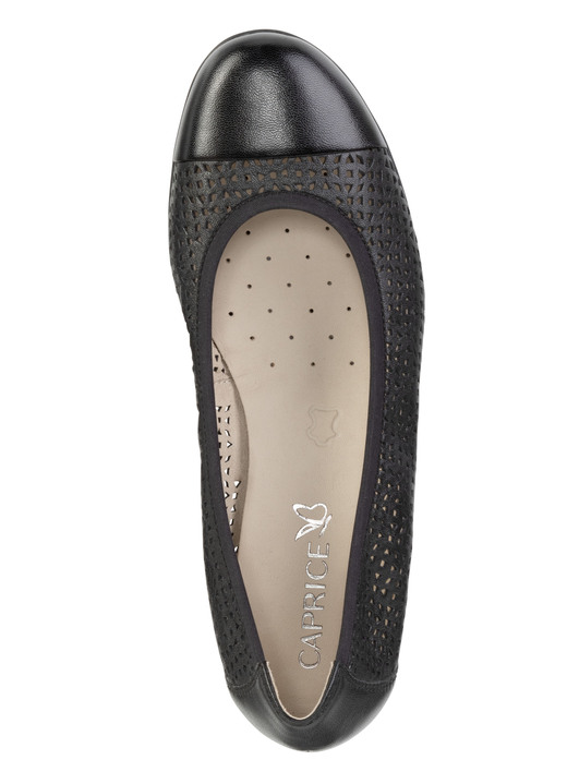 Pumps & Ballerina - Caprice, sommerliche Damen-Ballerinas, Weite G, mit Gummizug, in Größe 036 bis 042, in Farbe MATTGOLD Ansicht 6