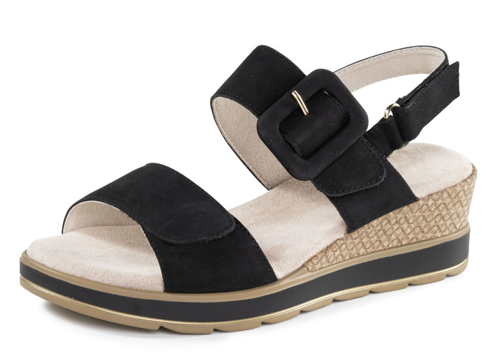 Sandaletten & Pantoletten - ELENA EDEN Sandalette aus feinem Nubukleder, in Größe 036 bis 042, in Farbe ECRU Ansicht 4