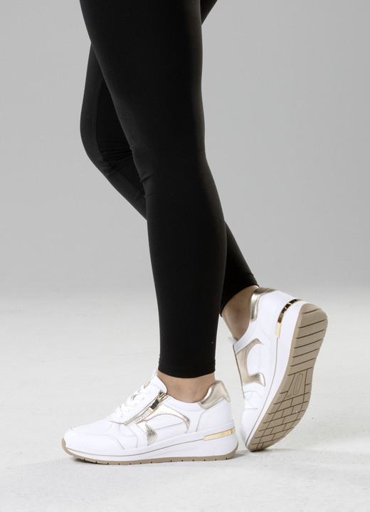 Slipper & Schnürschuhe - ELENA EDEN, sytlische Damen-Sneaker, Weite H, mit herausnehmbarem Fußbett, in Größe 036 bis 042, in Farbe BORDEAUX-BRONZE Ansicht 12