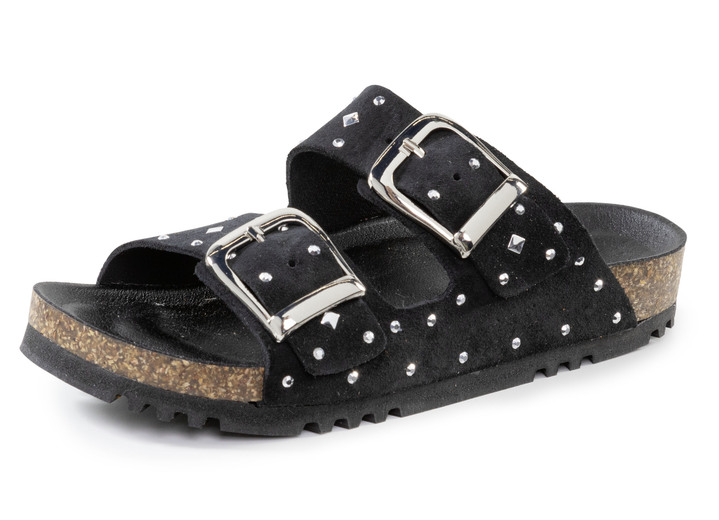 Sandaletten & Pantoletten - ELENA EDEN Pantolette mit angesagtem Nietenbesatz Ansicht 7 Sandaletten & Pantoletten - ELENA EDEN Pantolette mit angesagtem Nietenbesatz, in Größe 036 bis 042, in Farbe BEIGE Ansicht 7