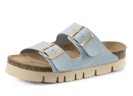 ELENA EDEN, bequeme Damen-Pantoletten, Weite H, mit Klettspange
