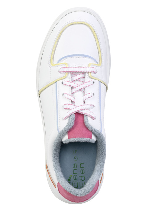 Slipper & Schnürschuhe - ELENA EDEN Sneaker aus Nappaleder Ansicht 2 Slipper & Schnürschuhe - ELENA EDEN Sneaker aus Nappaleder, in Größe 035 bis 041, in Farbe WEISS-BUNT Ansicht 2