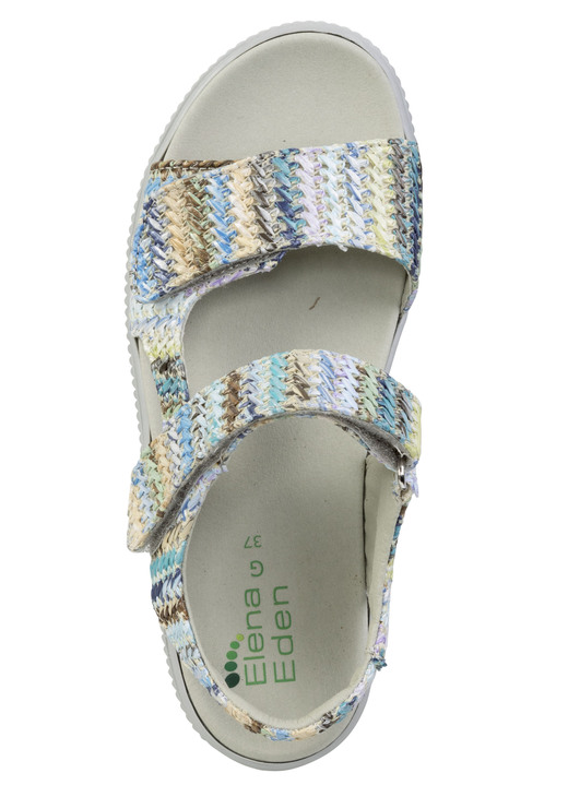Sandaletten & Pantoletten - ELENA EDEN Sandale aus interessantem Bast-Material Ansicht 5 Sandaletten & Pantoletten - ELENA EDEN Sandale aus interessantem Bast-Material, in Größe 036 bis 042, in Farbe BEIGE-MULTI Ansicht 5