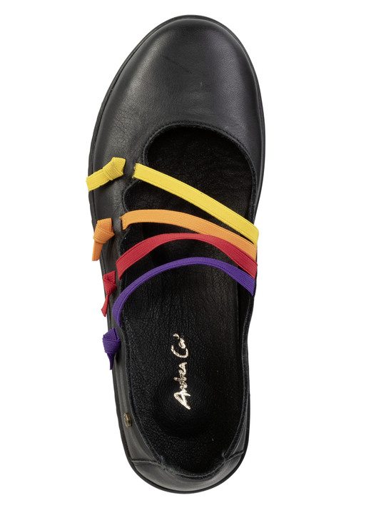 Slipper & Schnürschuhe - Andrea Conti Slipper mit bunten, dekorativ eingesetzten Gummizügen, in Größe 036 bis 042, in Farbe WEISS Ansicht 5