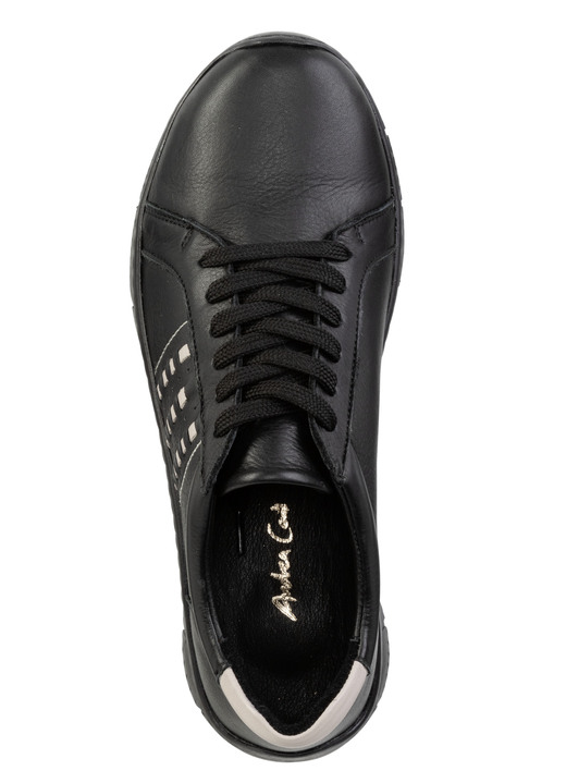 Slipper & Schnürschuhe - Andrea Conti Schnürschuh aus Nappaleder mit Kontrastdurchzügen, in Größe 036 bis 042, in Farbe WEISS Ansicht 5