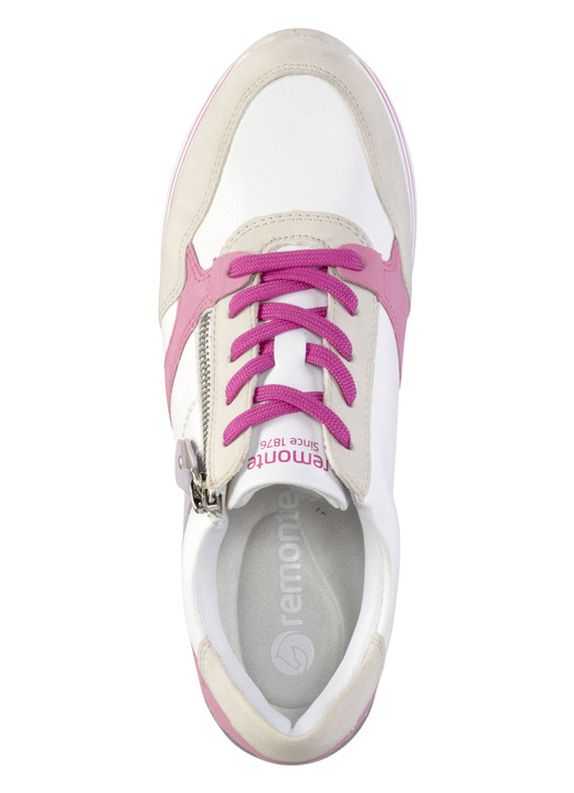 Slipper & Schnürschuhe - Remonte Schnür-Sneaker aus Nappaleder, in Größe 036 bis 042, in Farbe CREME-BUNT Ansicht 2