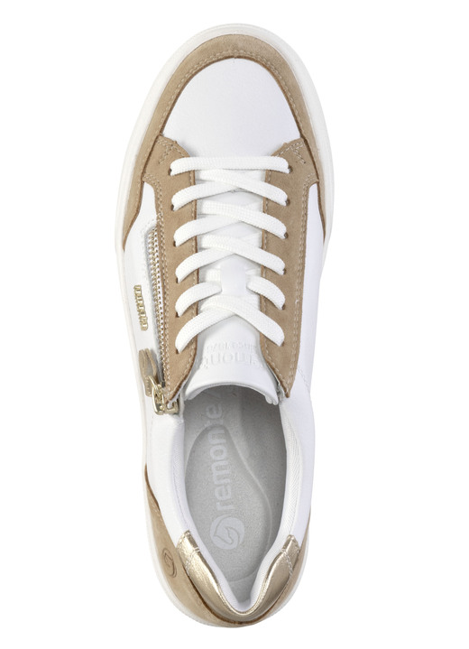 Slipper & Schnürschuhe - Remonte Sneaker aus Nappa- und Veloursleder mit Metallic-Besatz, in Größe 036 bis 042, in Farbe BLAU-WEISS-SILBER Ansicht 10