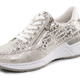 Slipper & Schnürschuhe - Rieker Schnür-Sneaker aus bedrucktem Synthetikmaterial, in Größe 036 bis 042, in Farbe HELLGRAU-SILBER – Farbe HELLGRAU-SILBER – Ansicht 1