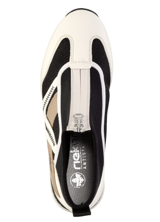 Stiefel & Stiefeletten - Rieker, stylische Damen-Boots, Weite G, mit herausnehmbarem Fußbett, in Größe 036 bis 042, in Farbe CREME-SCHWARZ-BRAUN Ansicht 2